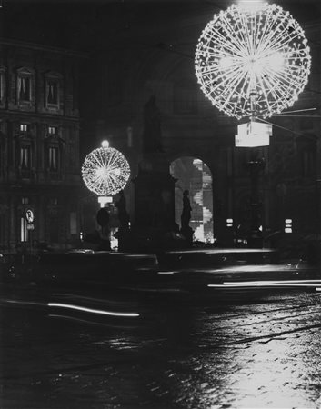 Aldo Ballo (1928-1994)  - Milano, Piazza della Scala, years 1980