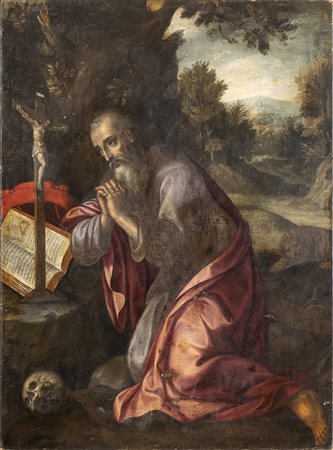 San Girolamo penitente di fronte al crocifisso