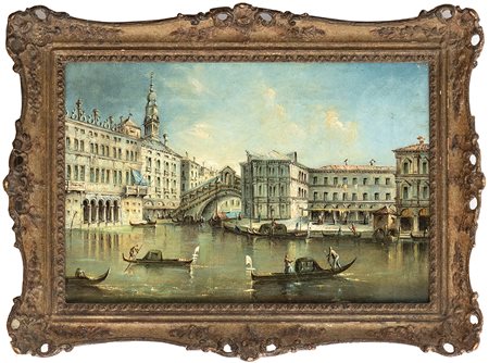 Veduta del Canal Grande col Ponte di Rialto visto da nord