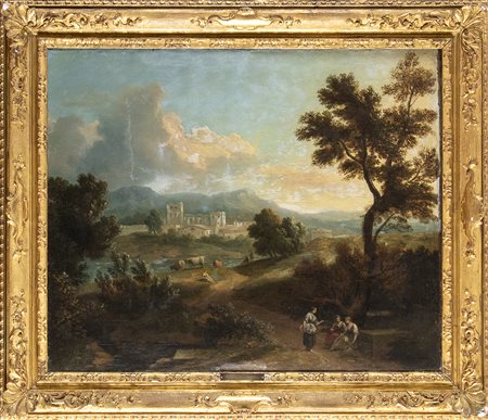 Paesaggio con lavandaie