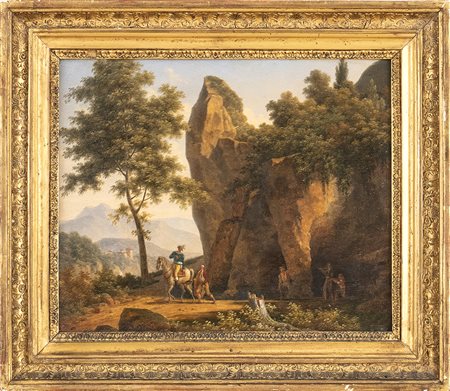 Paesaggio con scena di brigantaggio