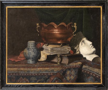 Natura morta con scultura