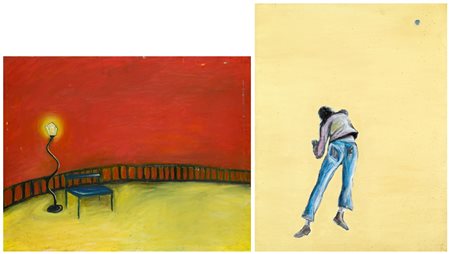 FRANCO SILVESTRO - Lotto unico composto da 2 opere su tela