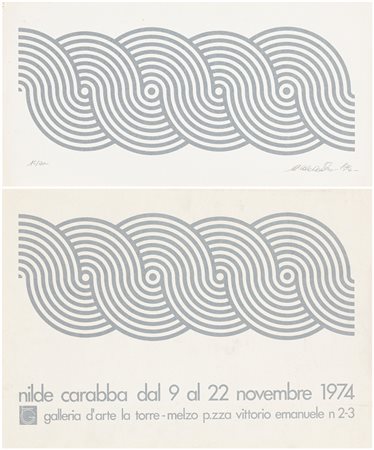 NILDE CARABBA (1938) - Lotto unico composto da 2 opere grafiche