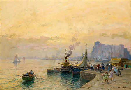 NICOLAS DE CORSI (1882-1956) - Senza Titolo (Paesaggio di Napoli), 1921