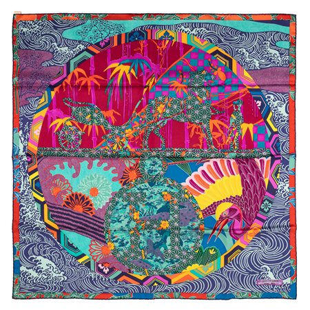 Hermès - Foulard Ex-Libris en Kimonos