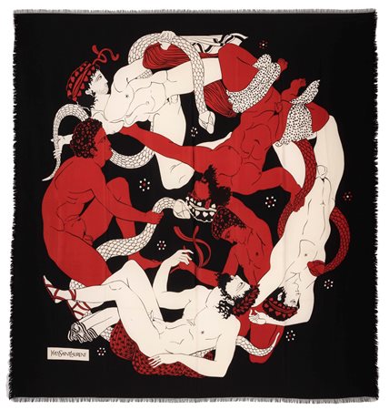 Yves Saint Laurent - Grand foulard stampa "Baccanale"