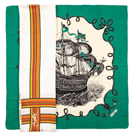 Yves Saint Laurent - Lotto composto da un foulard e una sciarpa
