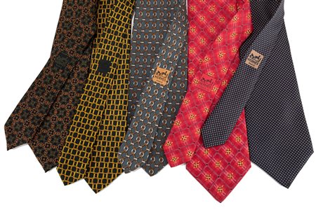Hermès - Lotto di cinque cravatte