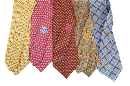 Hermès - Lotto di cinque cravatte