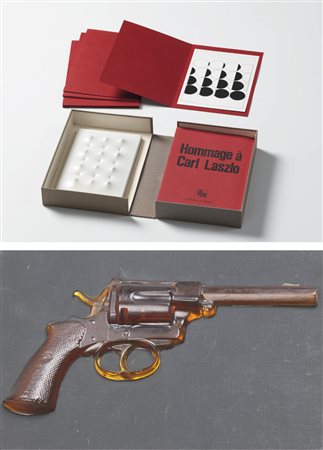 Fernandez Arman Hommage à Carl Laszlo, 1968;Pistola in resina e cartone....