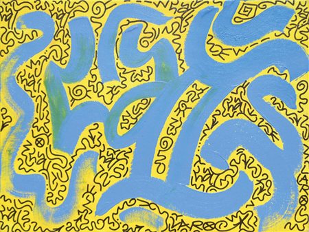 Angel Ortiz (New York 1967) Senza titolo;Acrilico su tela, 44,9 x 60,6, al...