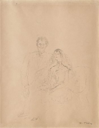 Wilhelm Thöny (Graz 1888 – New York 1949) Giorno del matrimonio;Inchiostro su...
