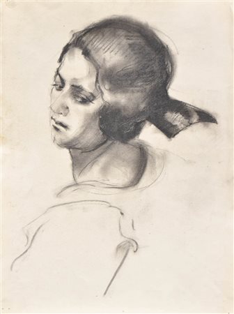 Erich Torggler (Kufstein 1899 – Innsbruck 1938) Giovane donna con nastrino...