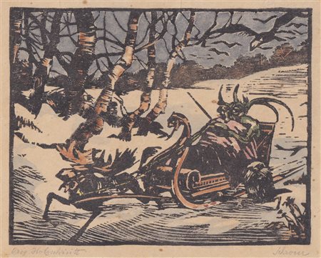 Sidonius Schrom (Wien/Vienna 1887 – Innsbruck 1960) Corsa demoniaca in...