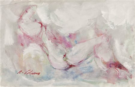 Robert Scherer (*Kortsch/Corces 1928) Nudo femminile;Tecnica mista su carta,...
