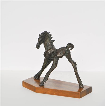 Augusto Murer (Falcade 1922 – Padua/Padova 1985) Cavallo, 1972;Bronzo, H. 21...