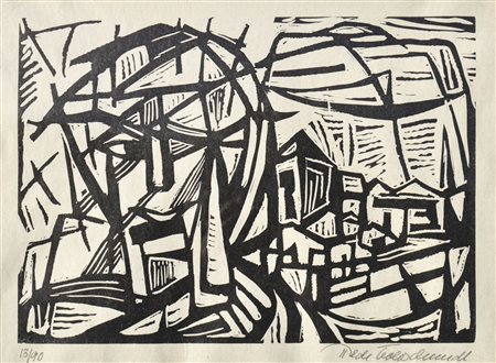 Hilde Goldschmidt (Leipzig/Lipsia 1897 – Kitzbühel 1980) Autoritratto davanti...