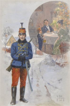 Jaroslav Vesin Soldato nella prima guerra mondiale , 1914;con la speranza di...