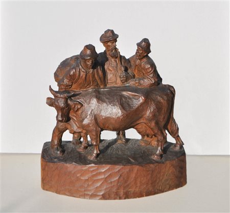 Hans Ebenbichler (Kramsach 1889 – Schwaz 1951) Mercato delle mucche,...