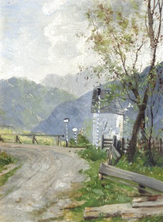 August Geiger Thuring (München/Monaco di Baviera 1861 – 1896): Passo;Olio su...