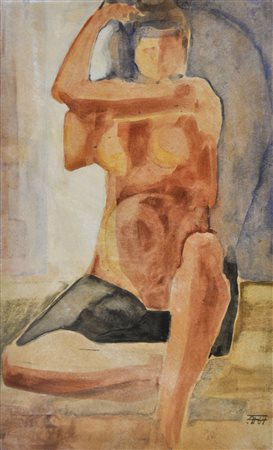 Hubert Zanol (Brixen/Bressanone 1936 – Neustift/Novacella 2004) Nudo seduto,...