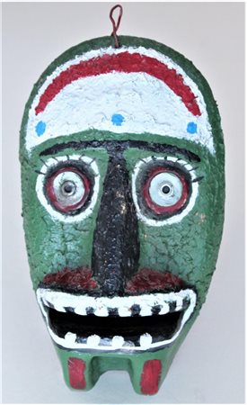 Ignoto SENZA TITOLO scultura in terracotta dipinta, cm 28x16x9