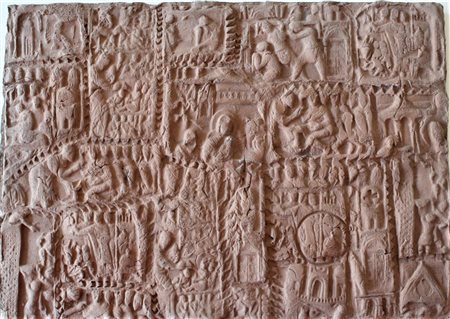 Ignoto SENZA TITOLO bassorilievo in terracotta, cm 33x23