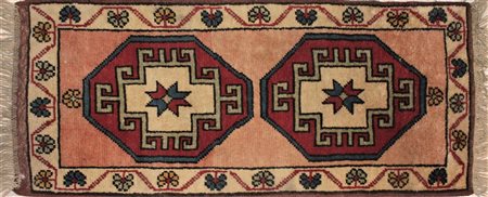 TAPPETO tappero orientale lana su lana cm 54x122