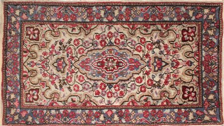 TAPPETO tappeto Kirman lana su lana cm 85x145 Qualche difetto sui bordi in...