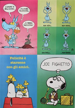 LOTTO UNICO DI QUATTRO POSTER lotto unico di quattro poster vari, cm 68x48 cad.