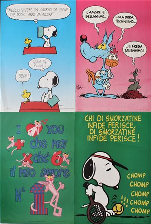 LOTTO UNICO DI QUATTRO POSTER lotto unico di quattro poster vari, cm 68x48 cad.