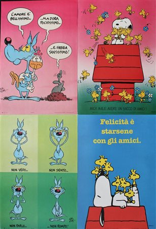 LOTTO UNICO DI QUATTRO POSTER lotto unico di quattro poster vari, cm 68x48 cad.