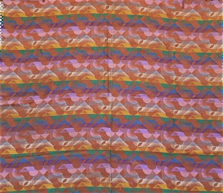 Giacomo Balla SENZA TITOLO arazzo, cm 113x120, con frange cm 140x140...