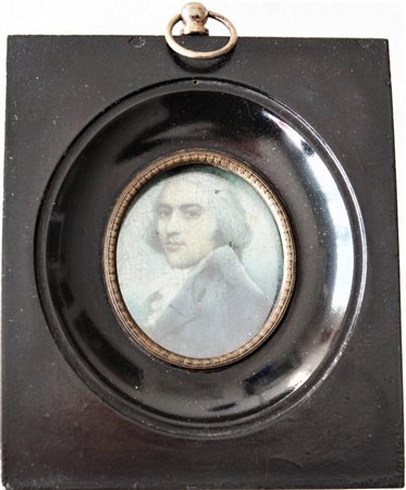 MINIATURA IN CORNICE miniatura in cornice d'epoca dimensioni cornice cm...