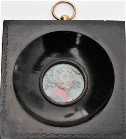 MINIATURA IN CORNICE miniatura in cornice d'epoca dimensioni cornice cm 10x10