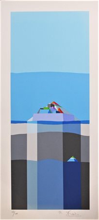 Keizo Morishita SENZA TITOLO serigrafia su carta, cm 86x40 firma es. 87/100...