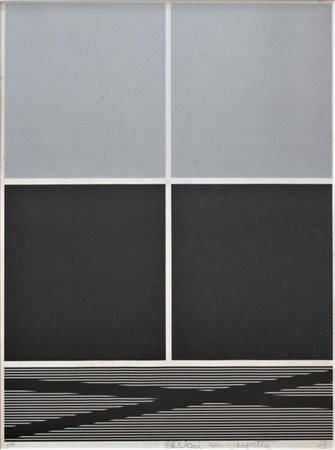 Jesus Rafael Soto SENZA TITOLO serigrafia su carta, cm 73x60 es. 1/75 firma...