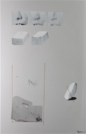 Joel Kermarrec SENZA TITOLO serigrafia su carta, cm 90x56 firma es. 105/150...