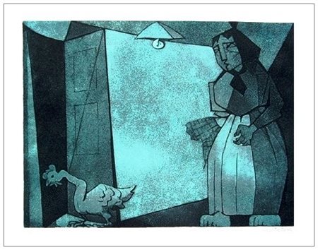 DOMENICO CANTATORE (Ruvo di Puglia 1906 – Parigi 1998) Donne e gallo 1972...