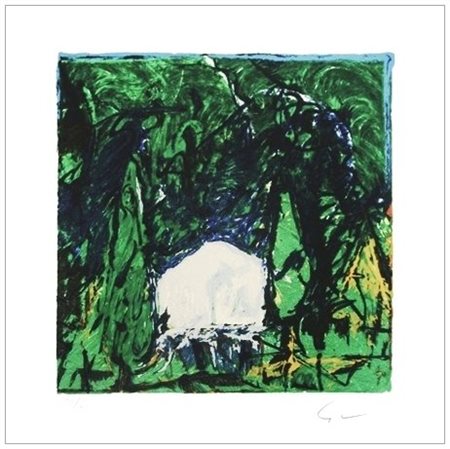 MARIO SCHIFANO (Homs 1934 – Roma 1998) Casa e casa Serigrafia a colori...