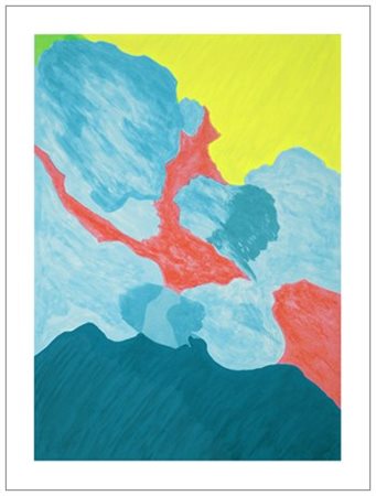 GIULIO TURCATO (Mantova 1912 – Roma 1995) Azzurro anni ‘70 Litografia a...