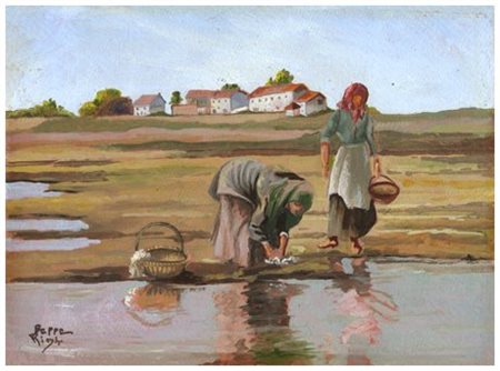 BEPPE RIGHI (Firenze 1895 – 2000) Senza titolo Olio su cartone 17,5 x 24....