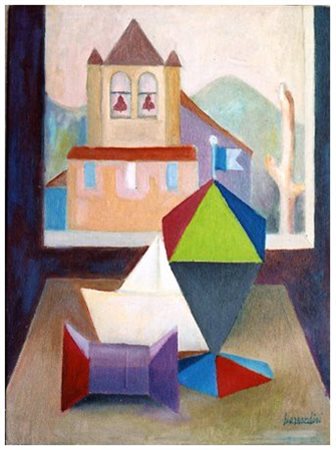 PIERO BERNARDINI (Pisa 1922 – 2012) Senza titolo 1984 Olio su cartone telato...