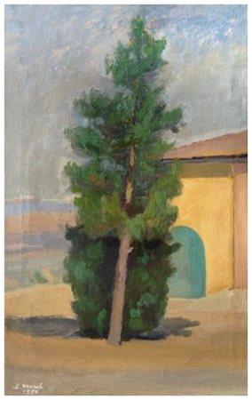 GIOVANNI MARCH (Tunisi 1894 – Livorno 1974) Senza titolo 1958 Olio su tela 65...