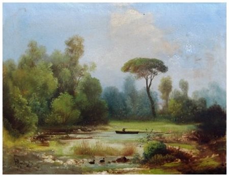 HENRY MARKO’ (Firenze 1855 – Lavagna 1921) Senza titolo Olio su tela 46 x...