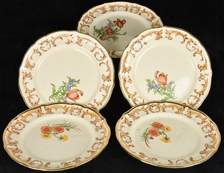 LOTTO DI 5 PIATTI IN CERAMICA marca societa' ceramica italiana diam 20 cm...