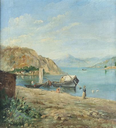 PITTORE NON IDENTIFICATO<BR>"Veduta marina" 1885