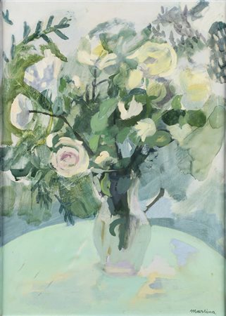 PIERO MARTINA<BR>Torino 1912 - 1982<BR>"Vaso di fiori"