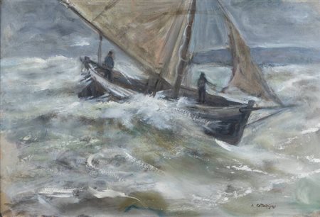 ALFREDO CATARSINI<BR>Viareggio (LU) 1899 - 1993<BR>"Tempesta" 1950